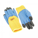 Перчатки акриловые ТОРРО 300 утепленные синий облив, черные пальцы